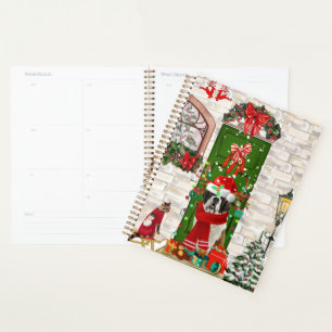 Saint Bernard Dog Christmas   Planner