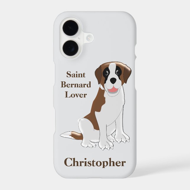 Saint Bernard Dog Design personnalisé (Verso)