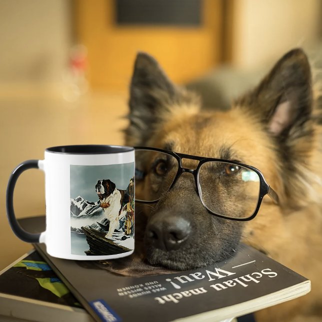 Saint Bernard Dog Dwarf Fantasy Mug (Creator Uploaded)