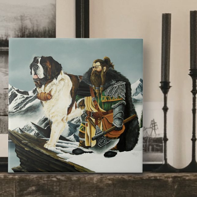 Saint Bernard Dog Dwarf Fantasy Tile (Creator Uploaded)