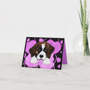 SAINT BERNARD DOG  HOLIDAY CARD