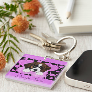 SAINT BERNARD DOG KEYCHAIN