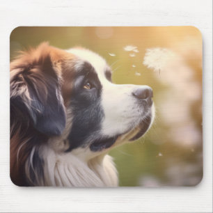 Saint Bernard Dog Pet Animal Tranquil Mouse Pad
