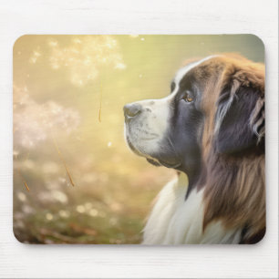 Saint Bernard Dog Pet Animal Tranquil  Mouse Pad