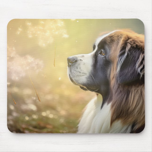 Saint Bernard Dog Pet Animal Tranquil  Mouse Pad (Front)