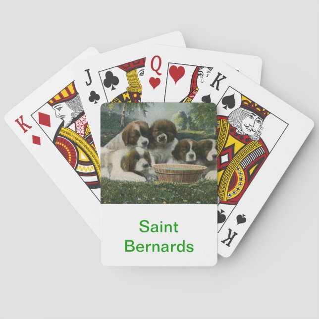 Saint Bernard Dog Playing Cards (Back)