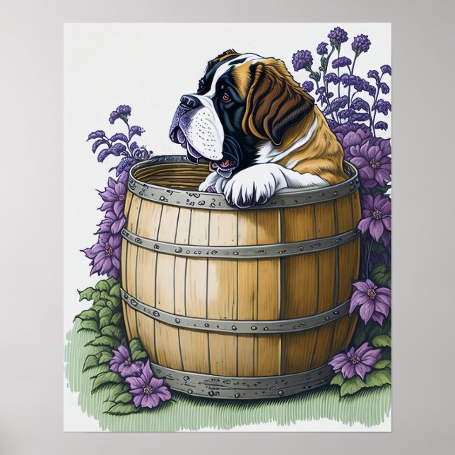 Saint Bernard Dog Poster (Front)