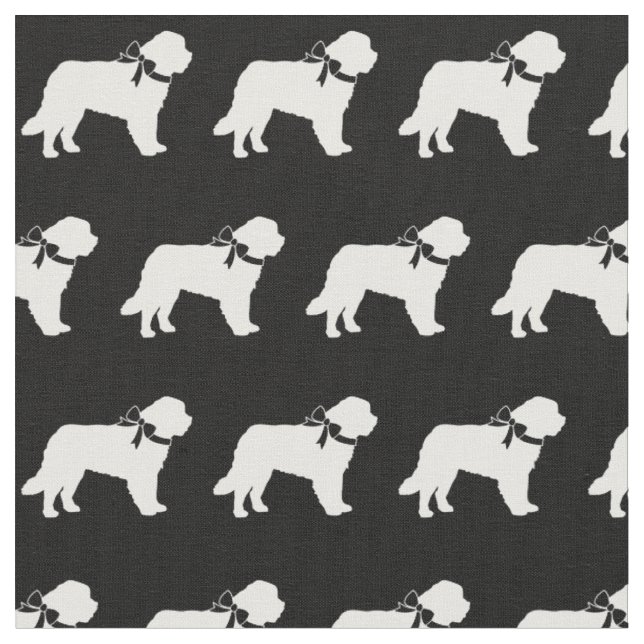Saint Bernard Dog Silhouette Pet Fabric (Close Up)
