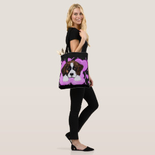 SAINT BERNARD DOG TOTE BAG
