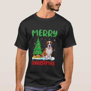 Saint Bernard Dog Tree Xmas Sweater Men Women Ugly