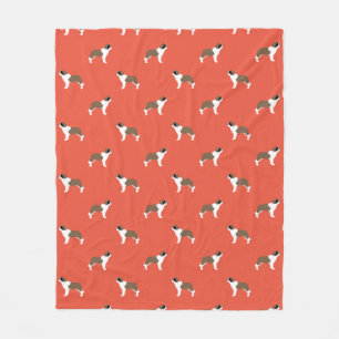 Saint Bernard Dogs Pattern Fleece Blanket