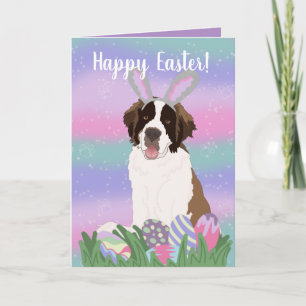 Saint Bernard  Easter Card