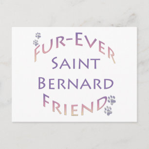 Saint Bernard Furever Friend Postcard