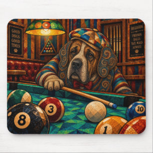 Saint Bernard, Geometric Mosaic Mouse Pad
