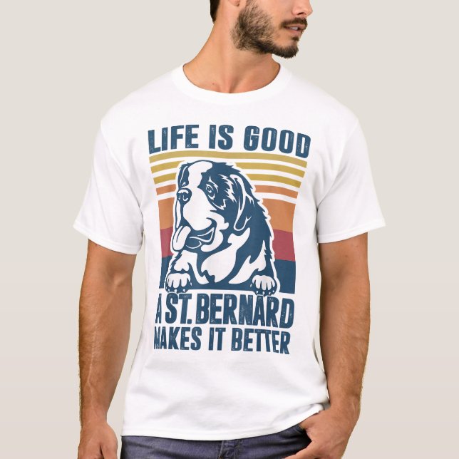 Saint Bernard Gifts For Women Men Dog Mom Dad St B T-Shirt (Front)