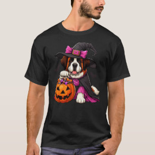 Saint Bernard Halloween Witches Costume For Lover  T-Shirt