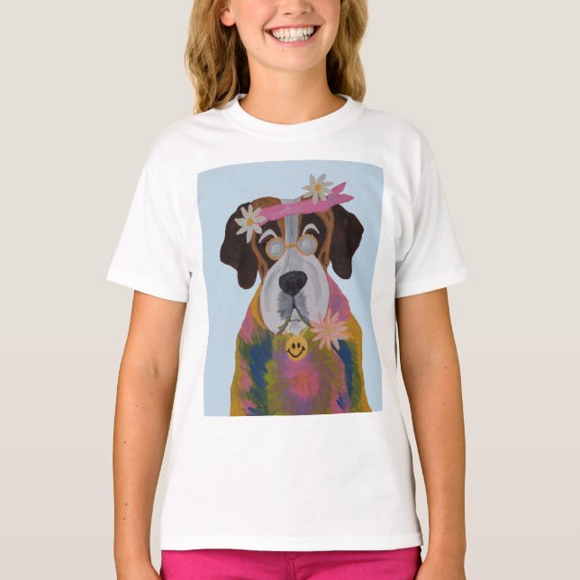Saint Bernard Hippie T-Shirt (Front)