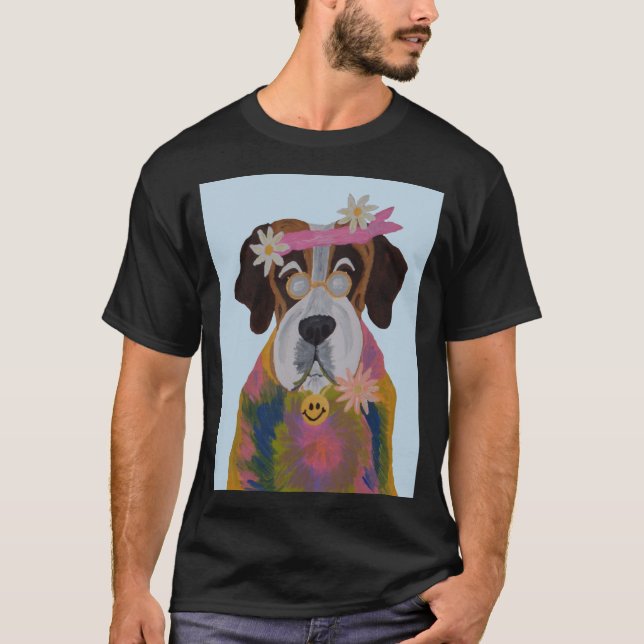 Saint Bernard Hippie T-Shirt (Front)