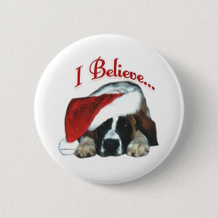 Saint Bernard I Believe - Button