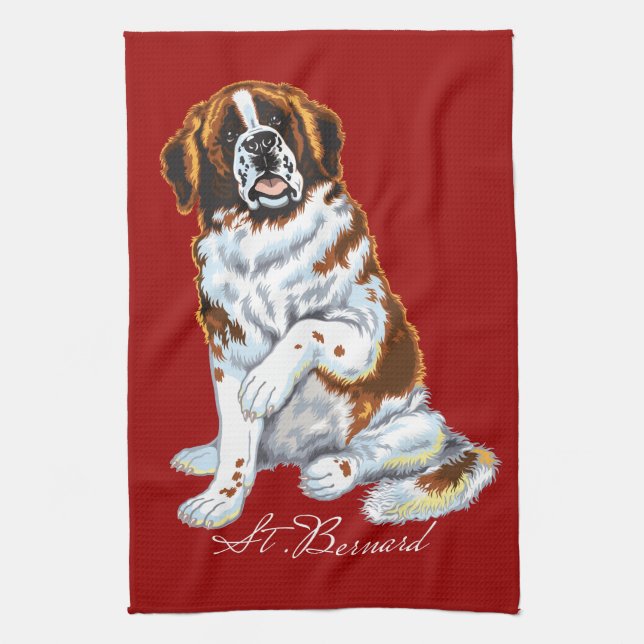 saint bernard kitchen towel (Vertical)