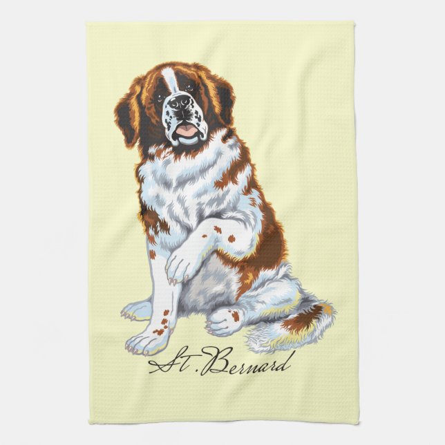 saint bernard kitchen towel (Vertical)