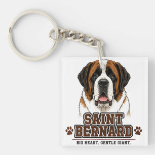 🐾 Saint Bernard Lover Family Pride 🐾 Keychain