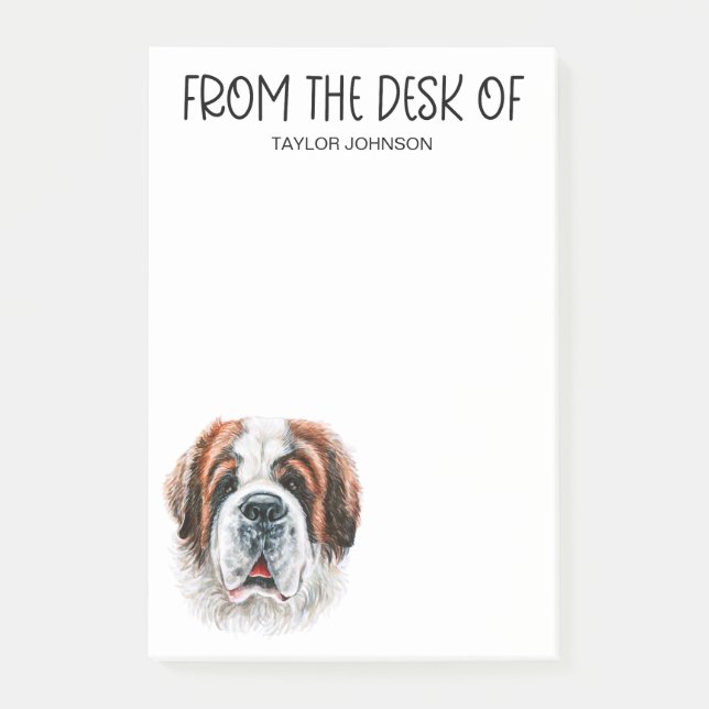 Saint Bernard Lover Post-it Notes (Front)