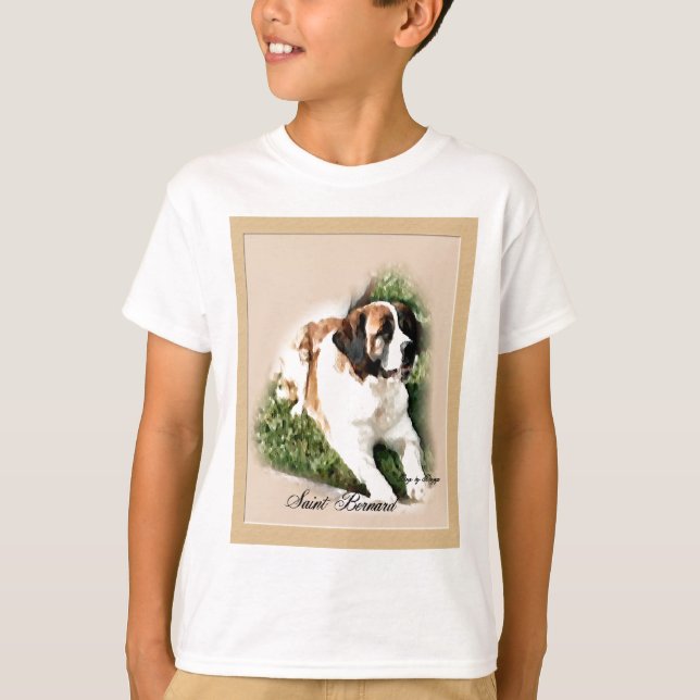 Saint Bernard Lovers Gifts T-Shirt (Front)
