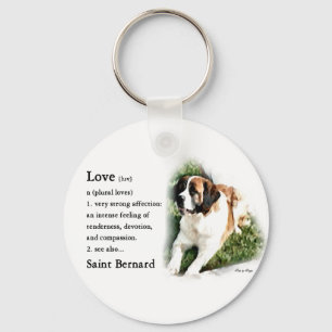 Saint Bernard Lovers Keychain