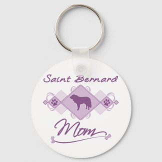 Saint Bernard Mom Keychain