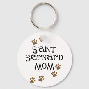 Saint Bernard Mom Keychain