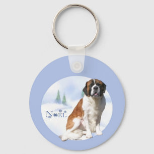 Saint Bernard Noel Keychain