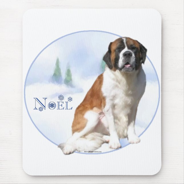 Saint Bernard Noel Mouse Pad (Front)