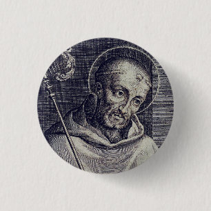Saint Bernard of Clairvaux 1 Inch Round Button
