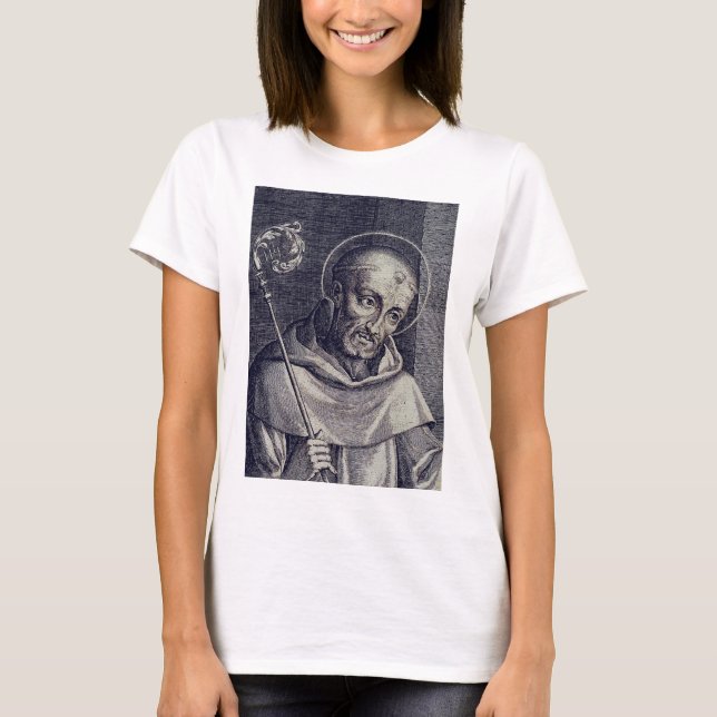Saint Bernard of Clairvaux Mellifluous Doctor Art T-Shirt (Front)