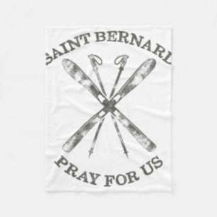 Saint Bernard Of Montjoux Snow Ski Gifts Winter Sk Fleece Blanket