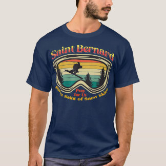 Saint Bernard of Montjoux Vintage Sunset Snow T-Shirt