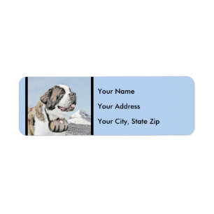 Saint Bernard Painting - Cute Original Dog Art