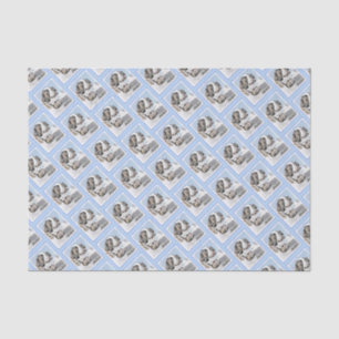 Saint Bernard Painting - Cute Original Dog Art Tissue Paper