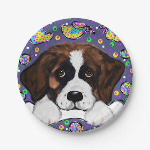 Saint Bernard Paper Plate