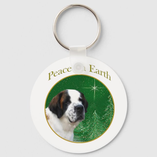 Saint Bernard Peace Keychain (Front)