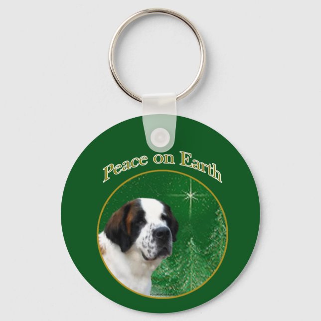 Saint Bernard Peace Keychain (Front)
