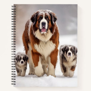 Saint Bernard Pet Dog Animal Family Notebook