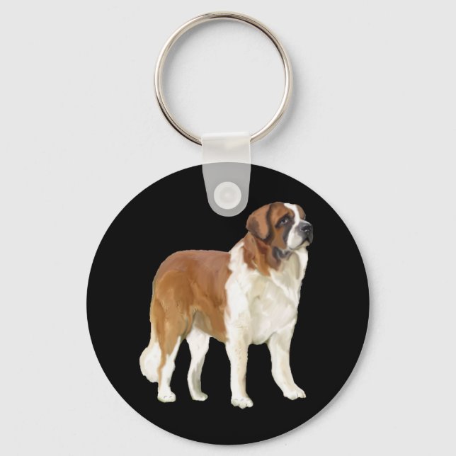 Saint Bernard Portrait Keychain (Front)
