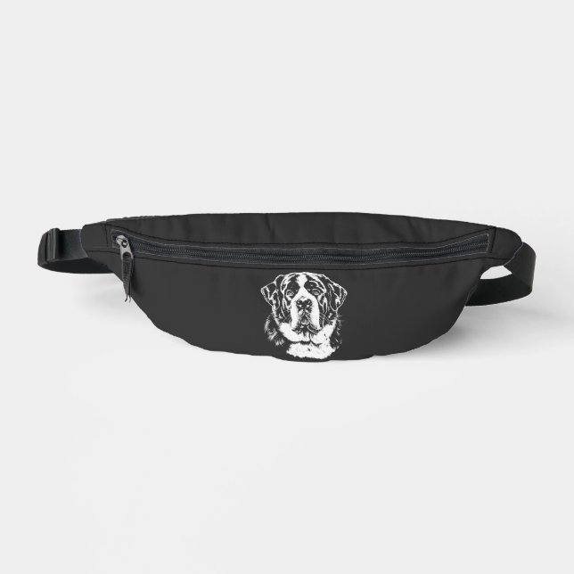 Saint Bernard Portrait  Minimalist Apparel Fanny Pack (Front)