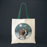 Saint Bernard Puppy Christmas Gifts Tote Bag<br><div class="desc">Send holiday wishes with your choice of greeting cards or note cards. Ornaments for your tree or as a gift package topper. Stocking stuffers of buttons,  magnets,  and more. Cold weather clothing of sweatshirts,  and hoodies. More apparel items in lots of styles and colours of t-shirts.</div>
