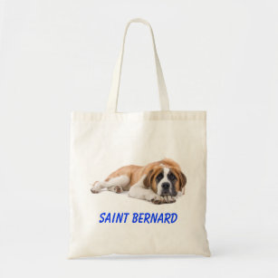 Saint Bernard Puppy Dog Canvas Grocery Totebag Tote Bag