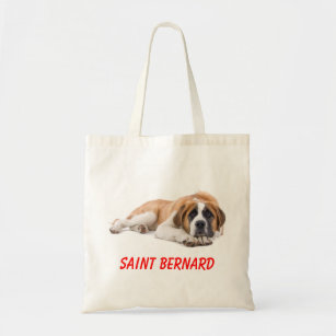 Saint Bernard Puppy Dog Canvas  Large Totebag Tote Bag