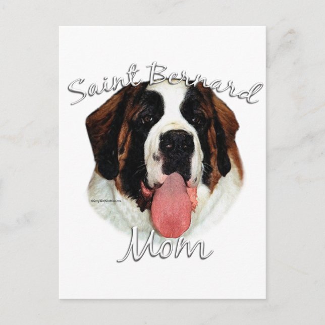 Saint Bernard (rough) Mom 2 Postcard (Front)