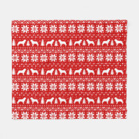 Saint Bernard Silhouettes Cute Christmas Pattern